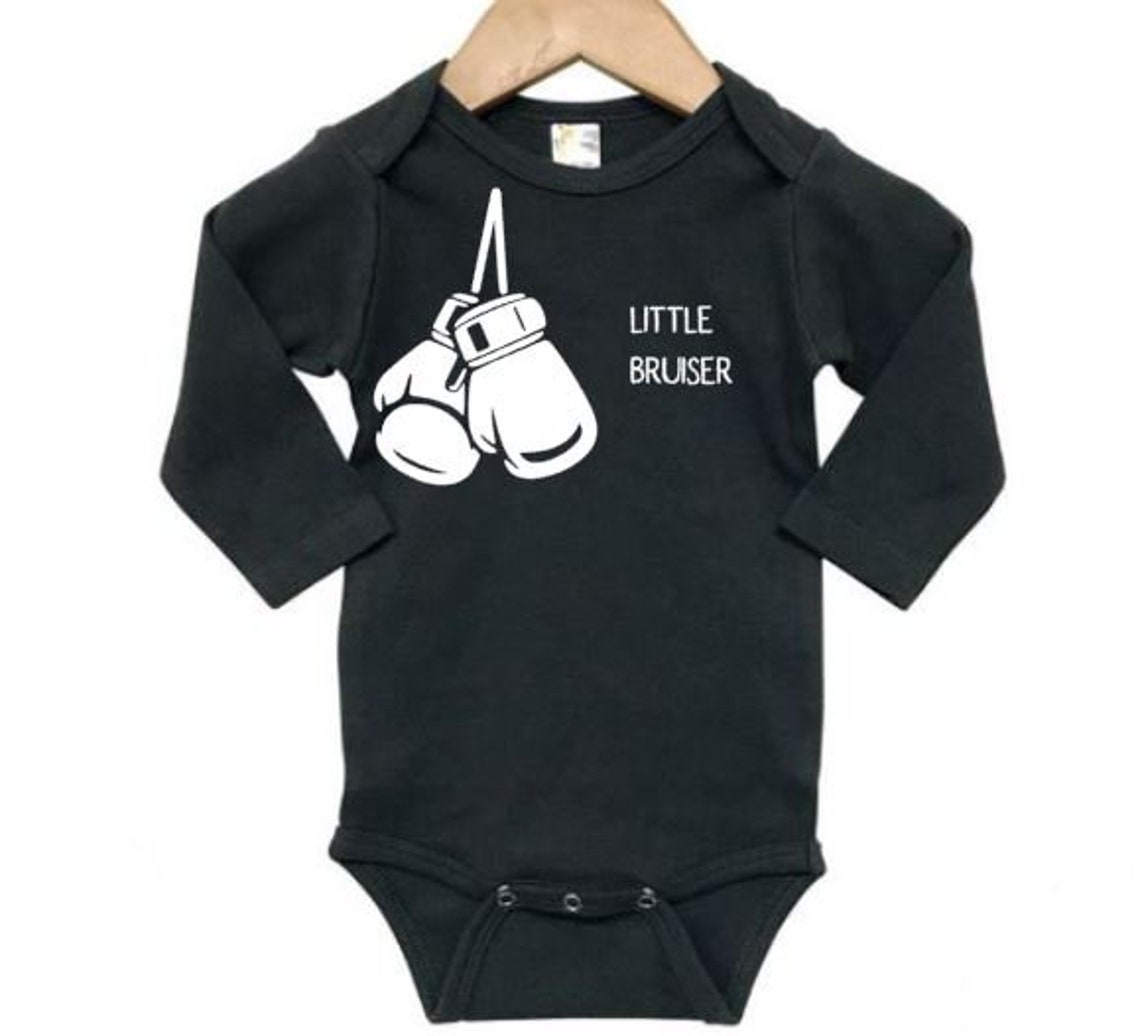 Boxing Onesie Little Bruiser Boxing Bodysuit Boxing Romper Etsy