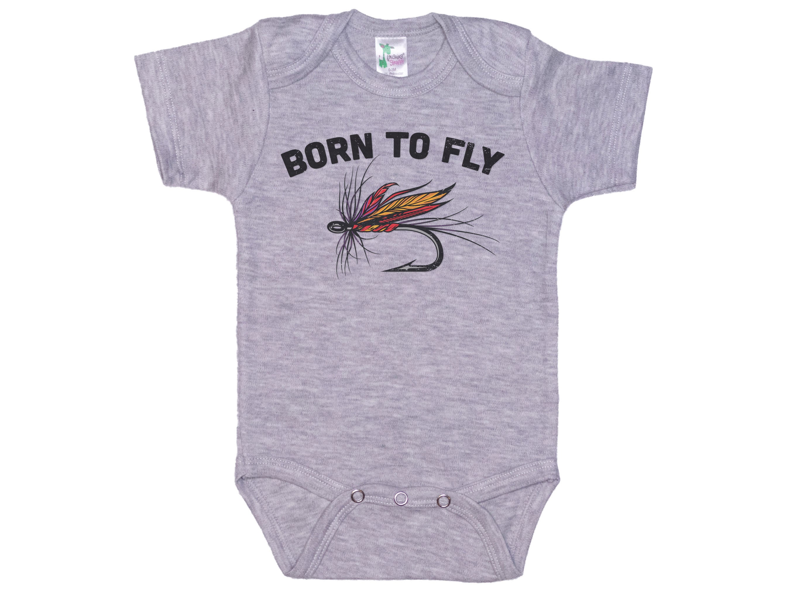 Fly Fishing Onesie®, Born to Fly, Fishing Bodysuit, Baby Fishing