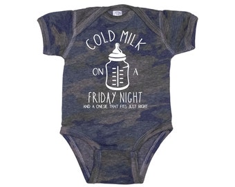 Country Music Onesie®, Cold Milk On A Friday Night, Country Song, Country Music Bodysuit, Country Onesie®, Country Music, Camo Onesie®, Camo