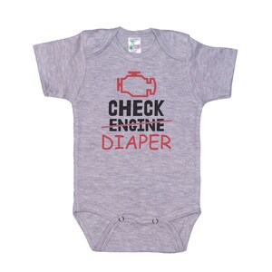 Mechanic Onesie®, Check Diaper, Baby Mechanic Outfit, Check Engine Onesie®, Funny Baby Outfit, Gift For Baby, Car Salesman Onesie®