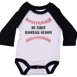 Raglan Baseball Onesie®, My First Baseball Season, Baseball Onesie®, Baseball Bodysuit, Baseball Romper, Newborn Baseball, Infant Baseball