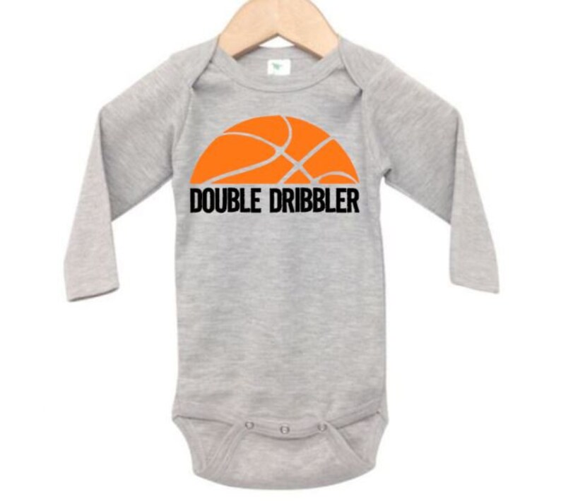 Basketball Onesie Double Dribbler Newborn Basketball Outfit Etsy