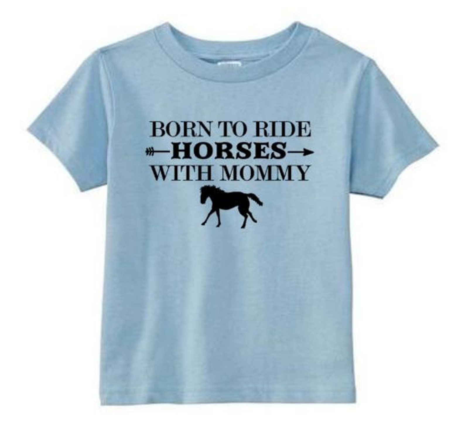 Kid's Horse Shirt Born to Ride Horses With Mommy Etsy UK