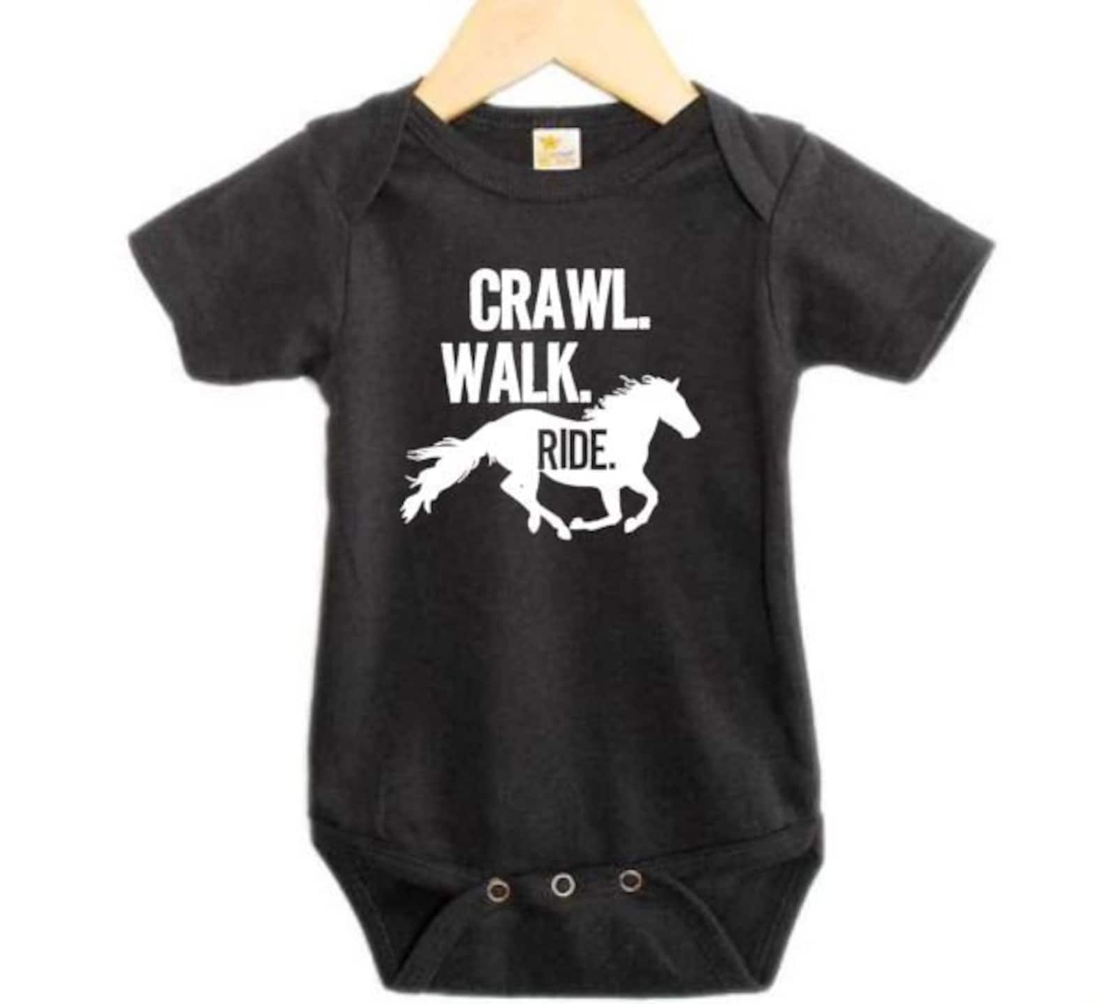 Crawl Walk Ride Horse Onesie Horse Bodysuit Baby Horse Etsy