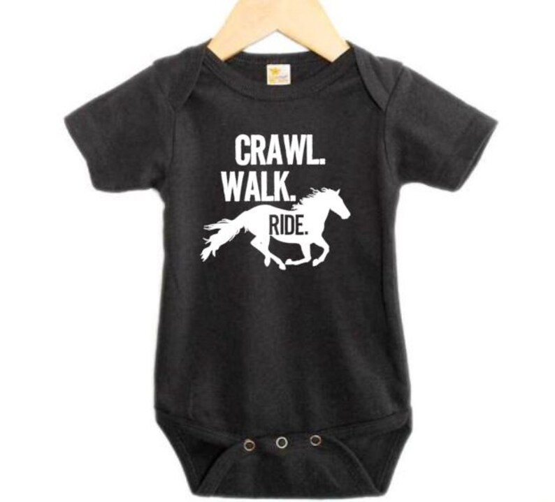 Crawl Walk Ride Horse Onesie Horse Bodysuit Baby Horse Etsy