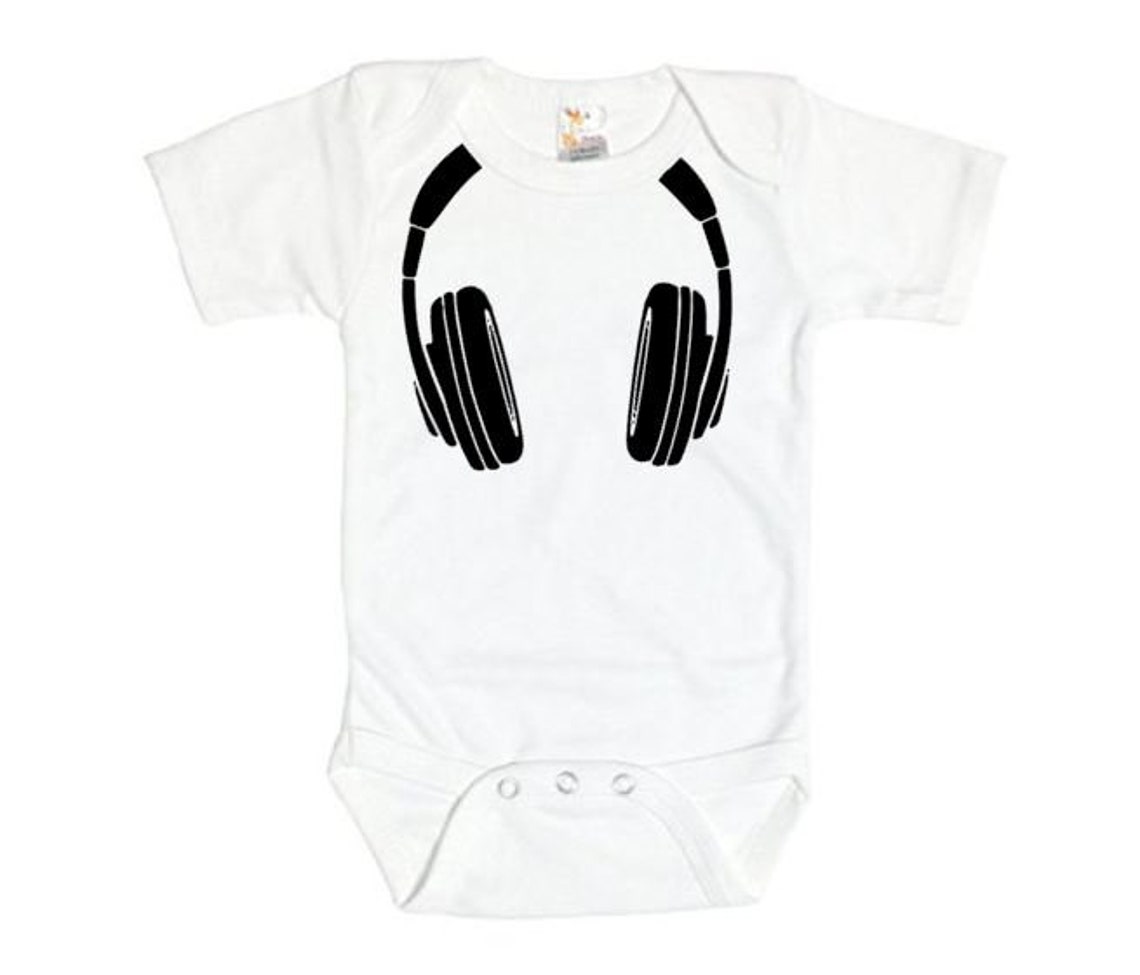 Baby DJ Outfit Headphones Infant DJ Onesie Baby DJ Etsy