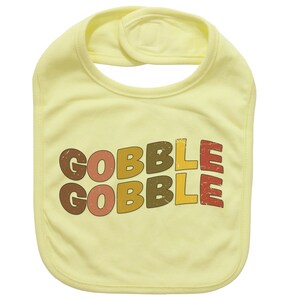 Thanksgiving Baby Lätzchen, Gobble Gobble, Baby Thanksgiving Geschenk, super weich, sublimiertes Design, Türkei Tag