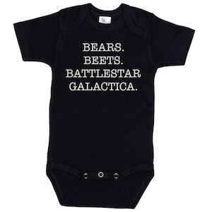 Bears Beets Battlestar Galactica Onesie®, The Office Onesie®, The Office Baby Outfit, Super Soft Bodysuit, Dwight Schrute Onesie®