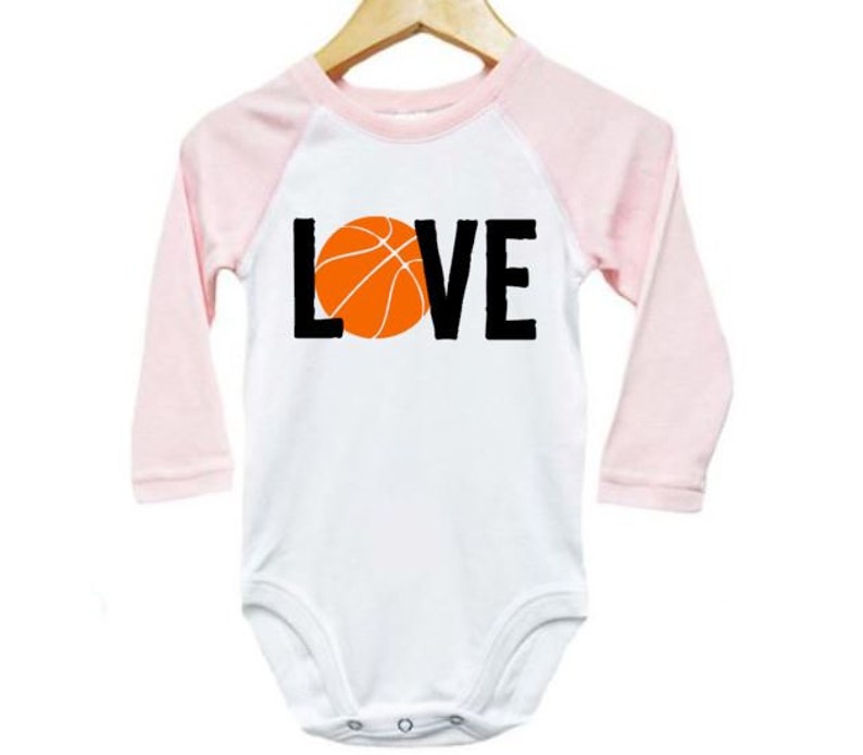 Baby Basketball Onesie Basketball Onesie Raglan Onesie Basketball Baby Newborn Basketball Outfit Basketball Bodysuit Love Basketball