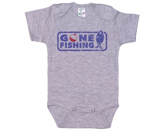 Fishing Onesie®, Gone Fishing, Fishing Baby Outfit, Infant Fishing Bodysuit, Gone Fishing Baby Onesie®, Newborn Fishing Outfit