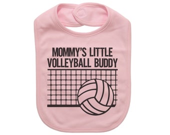 Regalo di pallavolo per il bambino, il piccolo compagno di pallavolo della mamma, bavaglino da pallavolo, bavaglino sportivo, super morbido, design sublimato, bavaglino V-ball