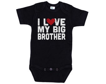 Big Brother Baby Onesie® / I Love My Big Brother / Baby Announcement / Newborn Bodysuit / Infant Romper / Big Bro Baby Outfit / Trendy Baby