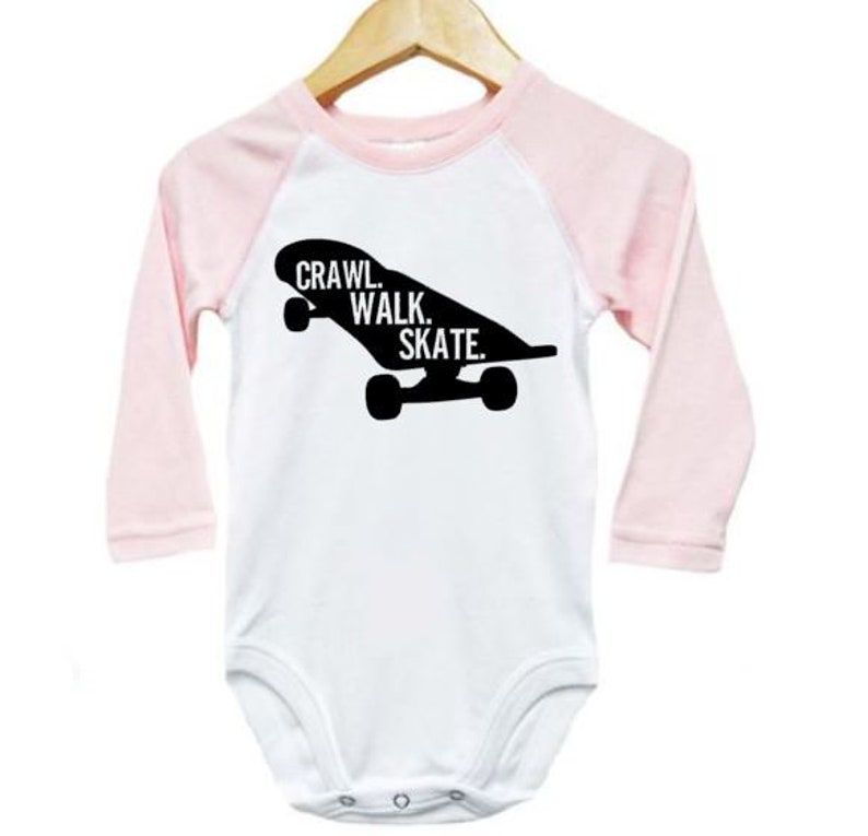 Skateboard Onesie Crawl Walk Skate Baby Skateboard Outfit Etsy