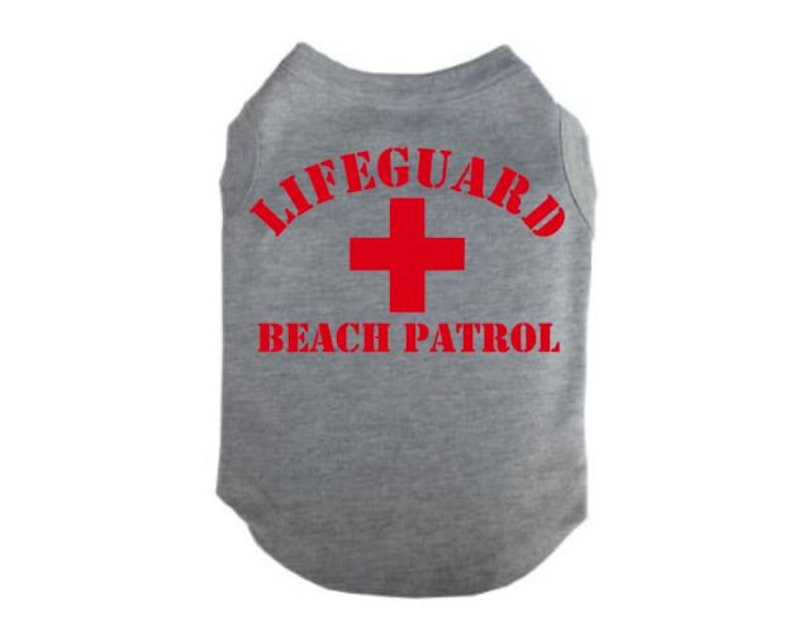 Lifeguard Dog Shirt Lifeguard Funny Dog Shirt Beach Dog Etsy