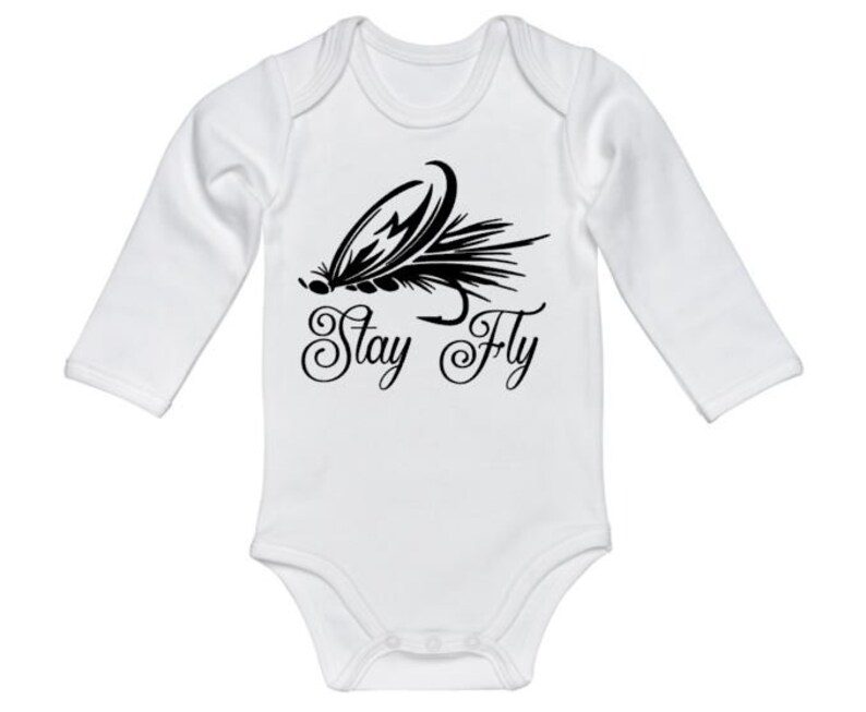 Fly Fishing Onesie Stay Fly Fishing Bodysuit Fishing Etsy