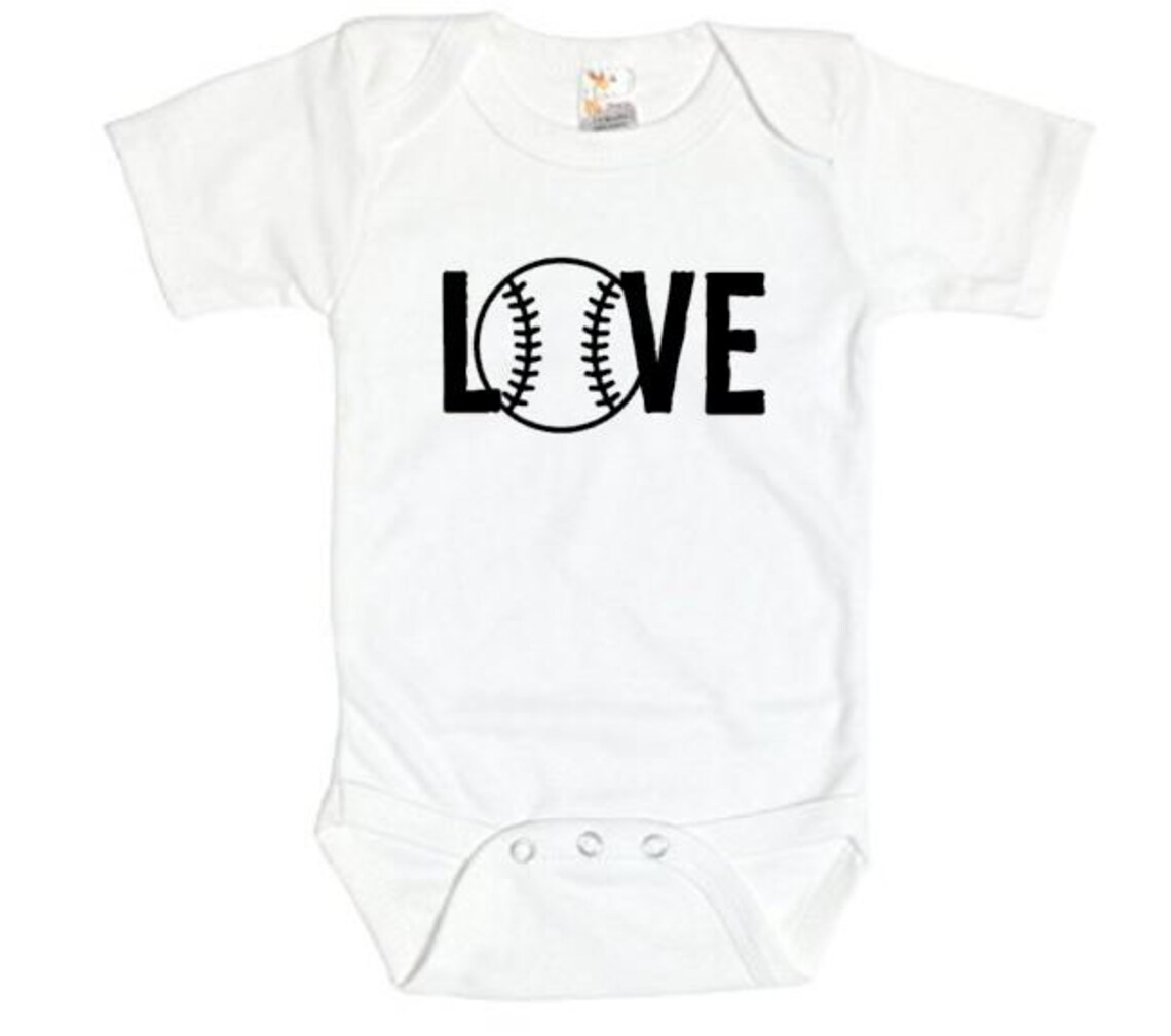 Baby Baseball Onesie Love Baseball Baseball Baby Baseball Etsy