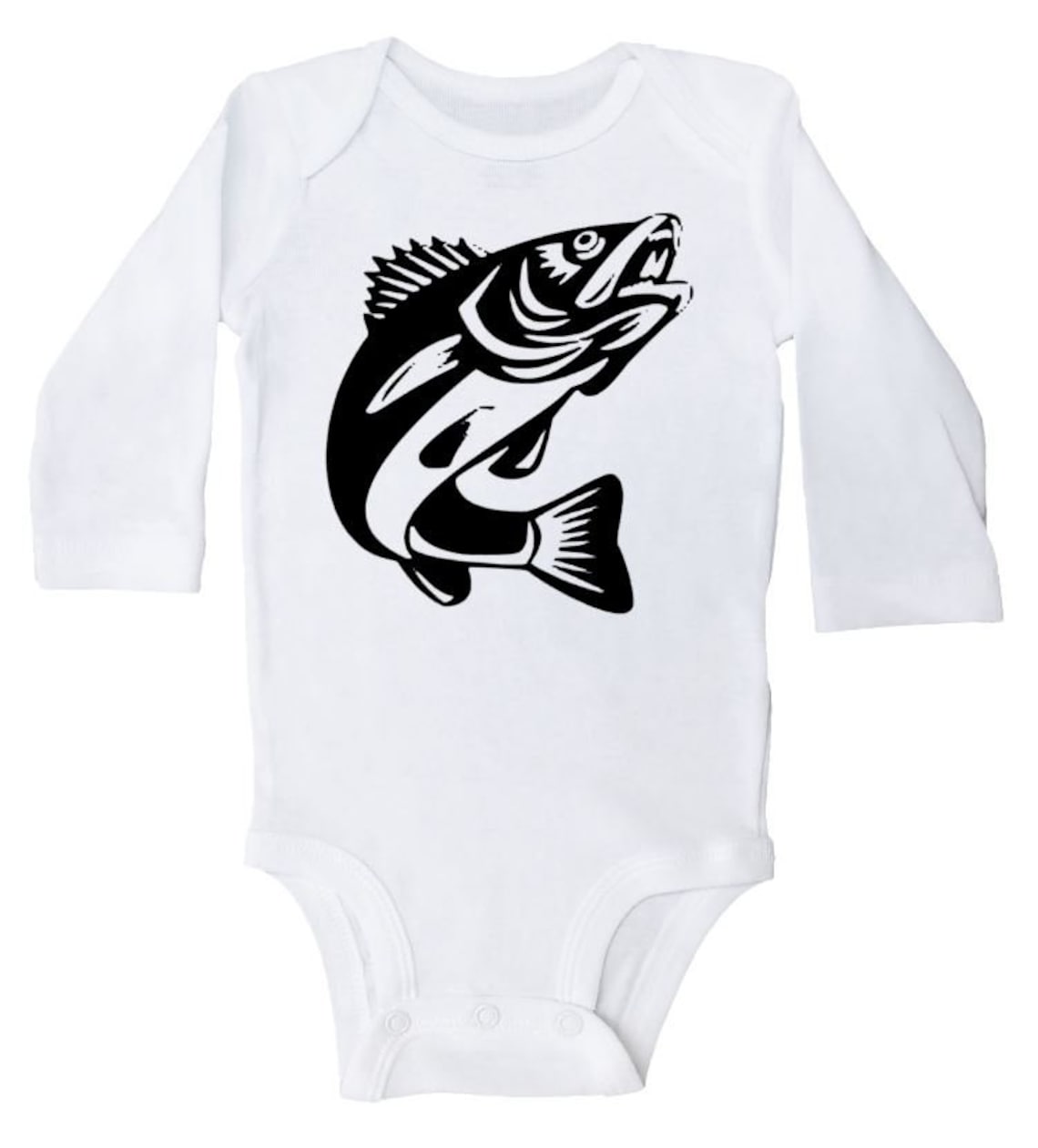 Fishing Onesie Walleye Walleye Baby Outfit Fishing Baby Etsy