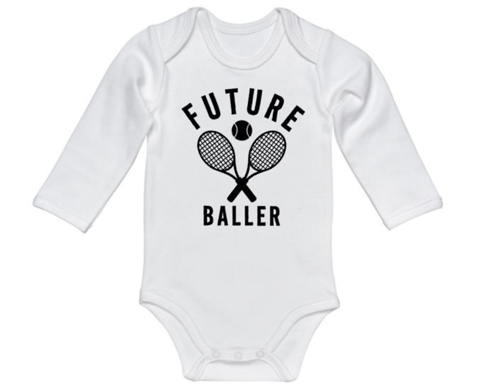 Baby Tennis Outfit Future Baller Baby Announcement Baby Etsy