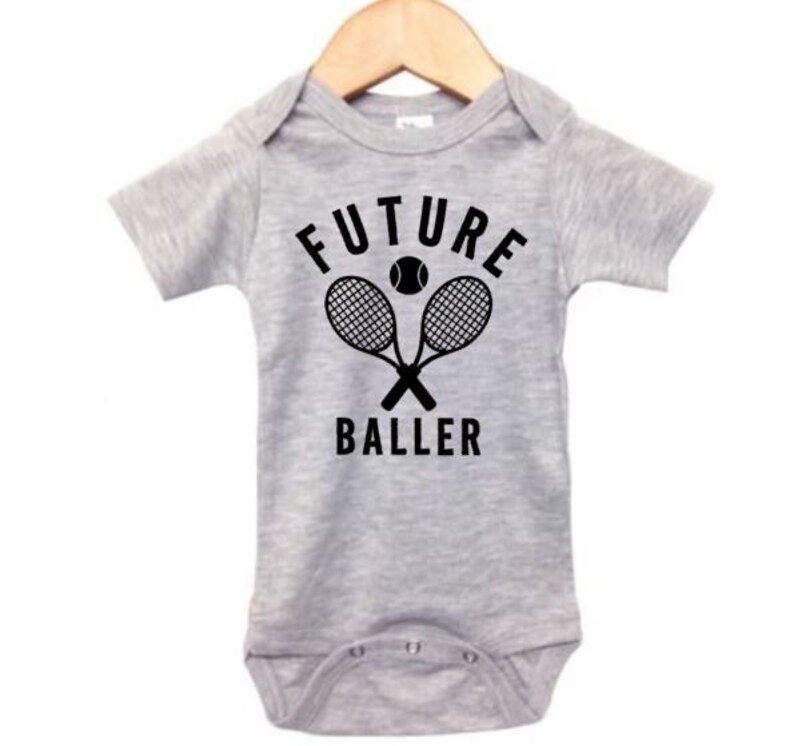 Baby Tennis Outfit Future Baller Baby Announcement Baby Etsy