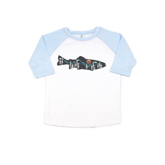 Kids Fishing Shirt, Mountain Trout, Toddler Fly Fishing Shirt