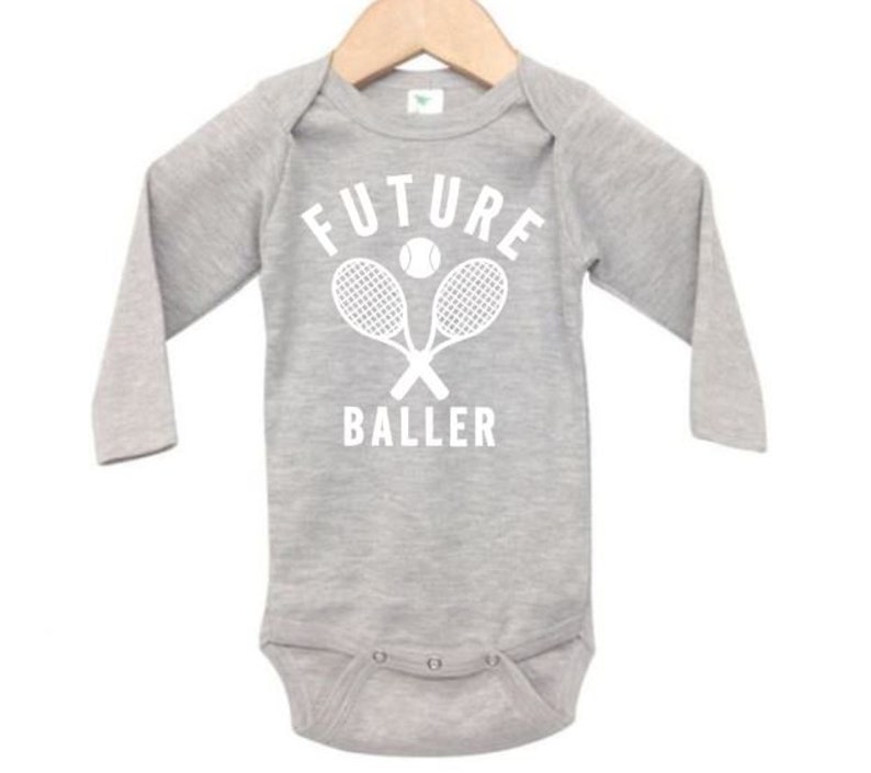 Baby Tennis Outfit Future Baller Baby Announcement Baby Etsy
