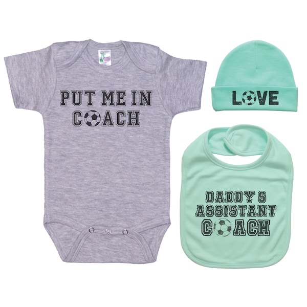 Mono de fútbol®, Conjunto de fútbol para bebé, Paquete de fútbol, Mono de fútbol®, Bebé futbolista, Body de fútbol, Regalo de fútbol para bebé, Regalo para baby shower, Fútbol