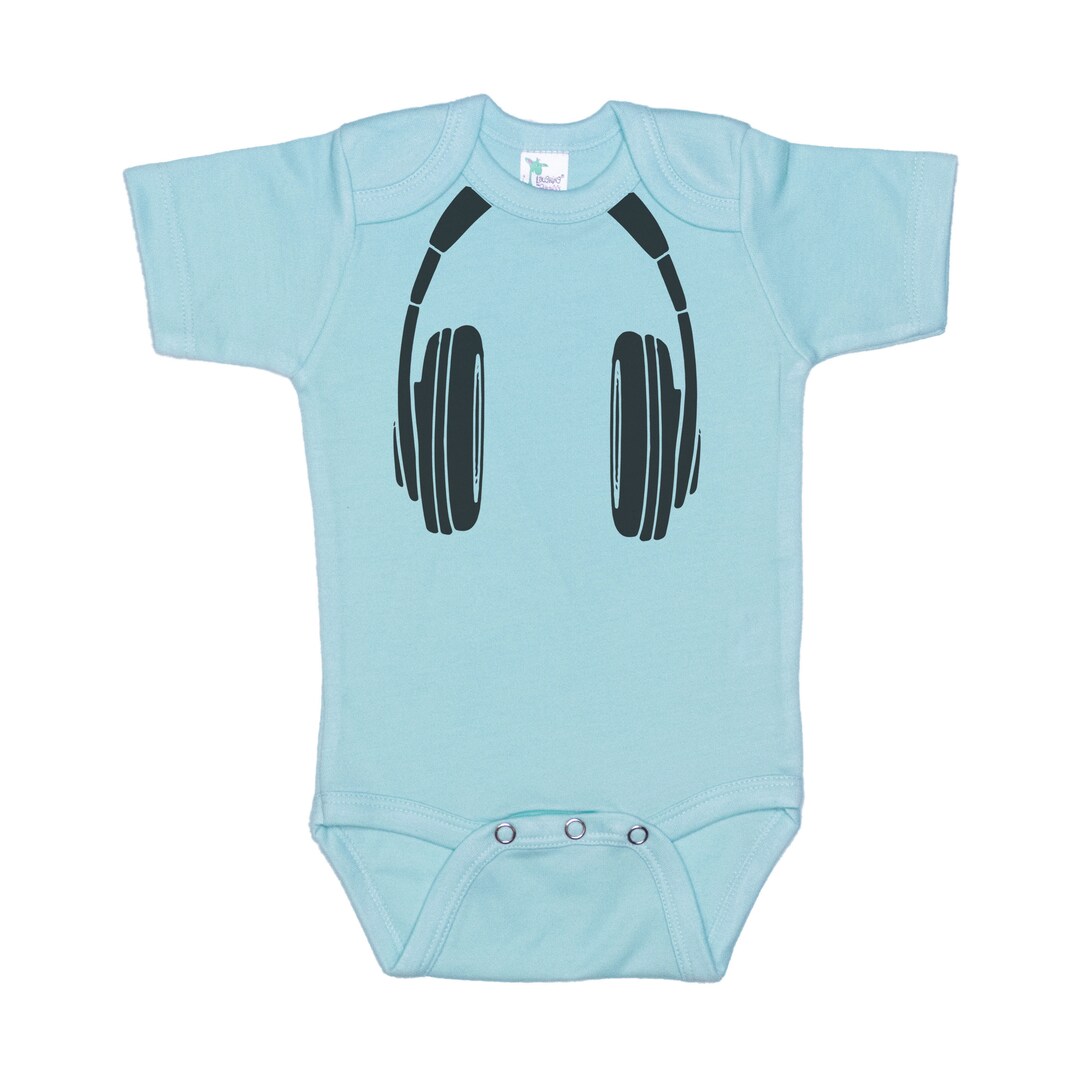 Baby DJ Outfit, Headphones, Infant DJ Onesie®, Baby DJ Bodysuit, Funny