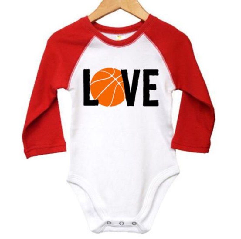 Baby Basketball Onesie Basketball Onesie Raglan Onesie Basketball Baby Newborn Basketball Outfit Basketball Bodysuit Love Basketball