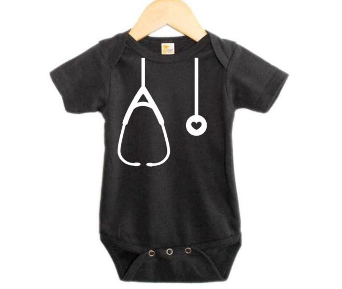 Stethoscope Onesie Baby Doctor Onesie Nurse Bodysuit Baby Etsy