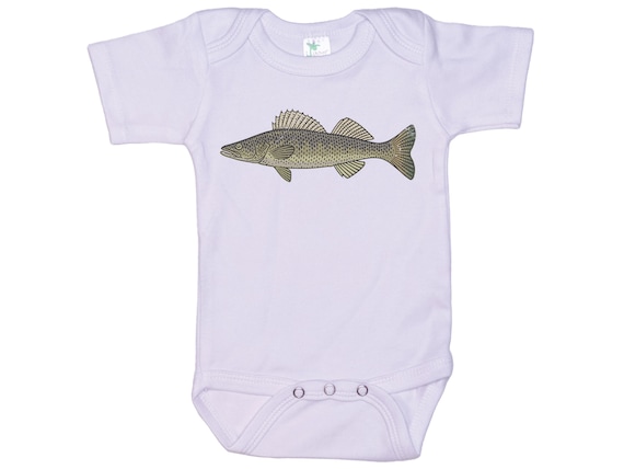Fishing Onesie®, Walleye, Walleye Baby Outfit, Fishing Baby Outfit