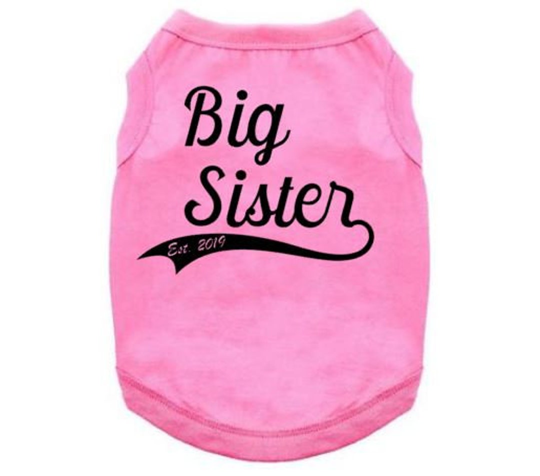 Big Sister Dog Shirt, Big Sister Established, Baby Announcement, Big Sister Puppy Shirt, Big Sis