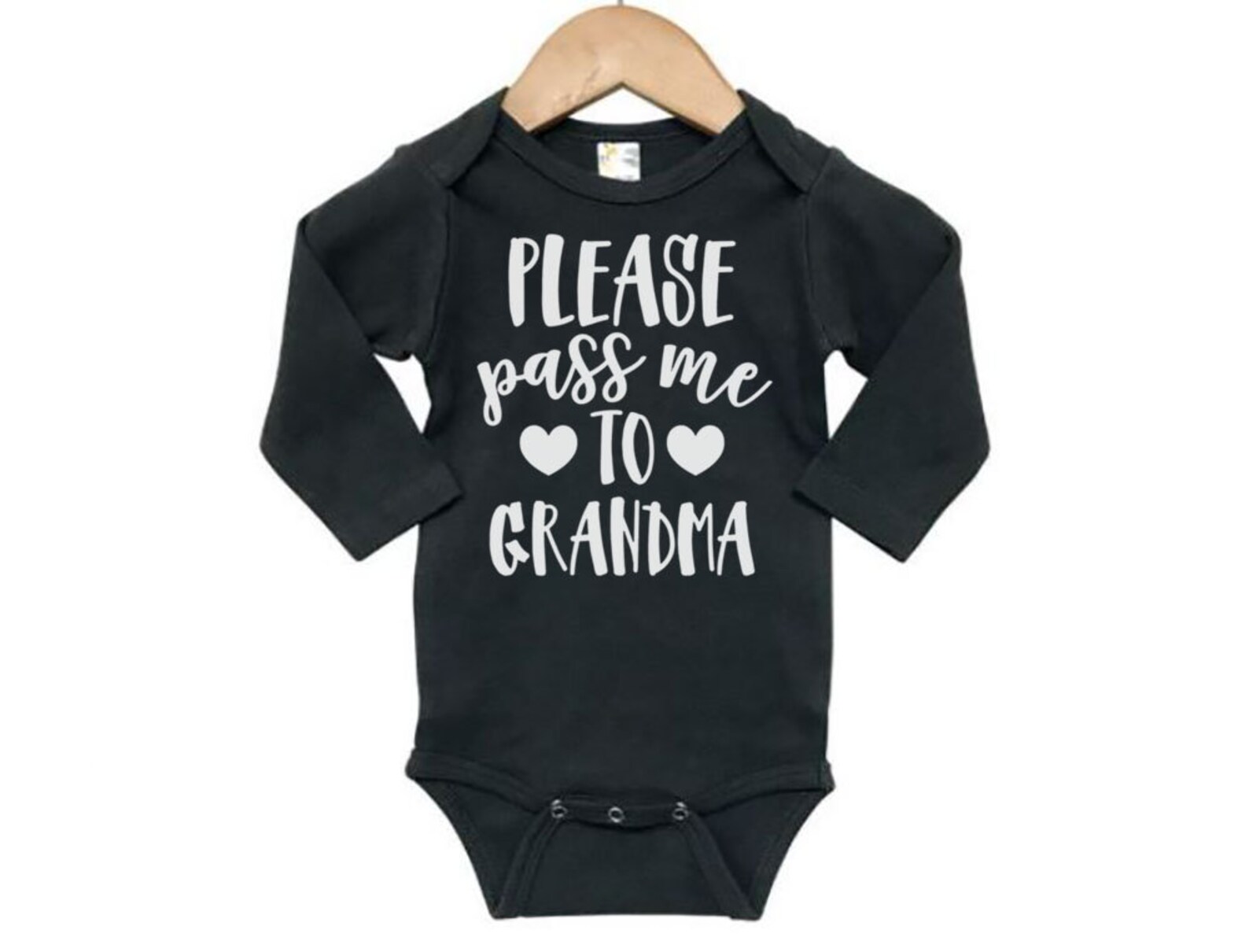 Grandma Baby Onesie Please Pass Me to Grandma Funny Newborn Etsy
