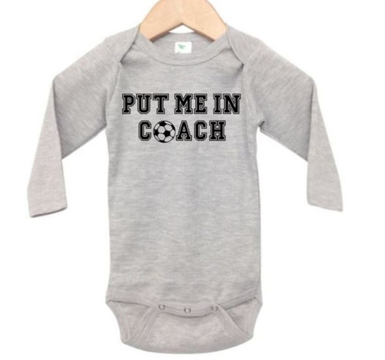 Baby Soccer Onesie Put Me in Coach Soccer Bodysuit Soccer Etsy