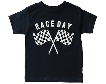 Kids Racing Shirt, Race Day. Children's Racing Shirt, Toddler Racing, Youth Racing Shirt, Checkered Flags, Racing T-shirt, Racing Apparel