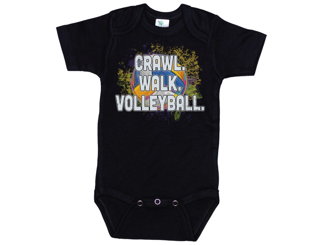 Volleyball Onesie®, Crawl Walk Volleyball, Volleyball Baby Outfit, Sporty Bodysuit, Infant