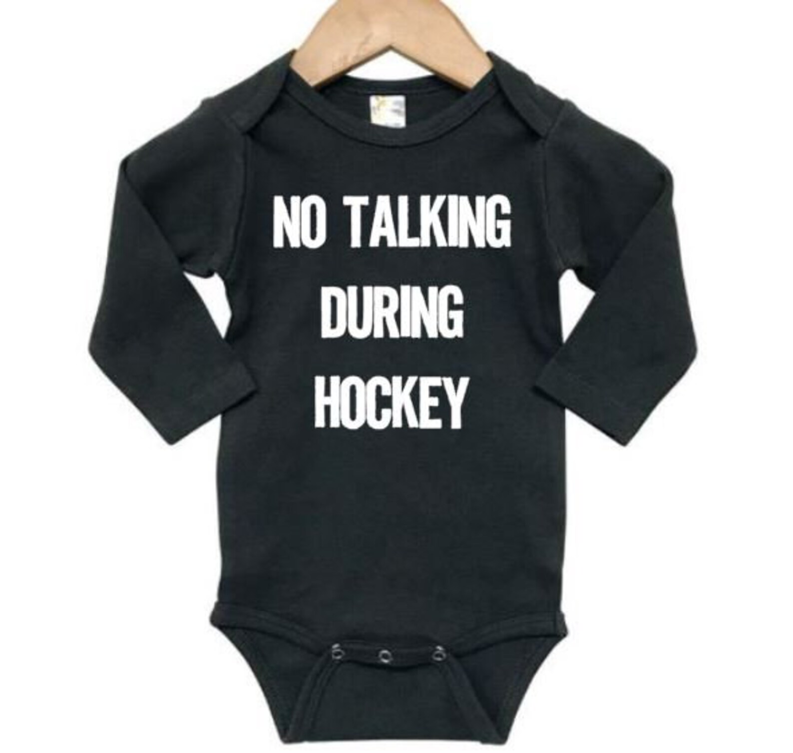 Baby Hockey Onesie No Talking During Hockey Hockey Bodysuit Etsy