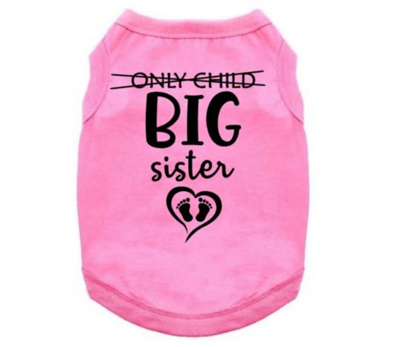 Big Sister Dog Shirt Only Child Big Sister Baby Etsy