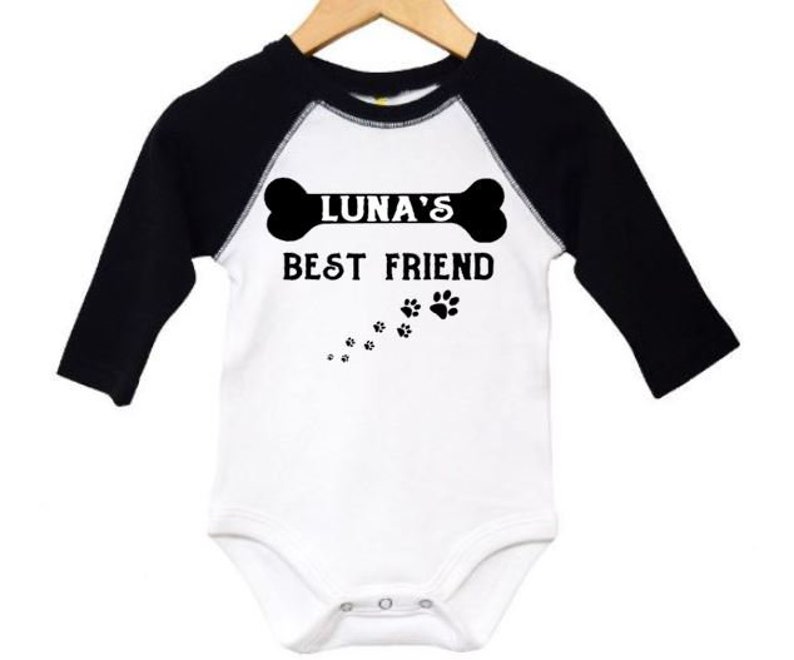 Custom Baby Onesie Custom Dog Best Friend Newborn Dog Etsy