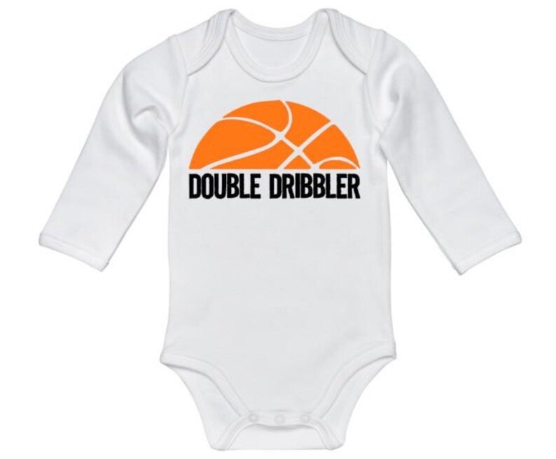 Basketball Onesie Double Dribbler Newborn Basketball Outfit Etsy