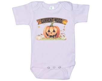 Halloween Onesie®, Current Mood, Baby Halloween Outfit, Halloween Baby, Pumpkin Onesie®, Trick Or Treat, Baby Pumpkin Onesie®