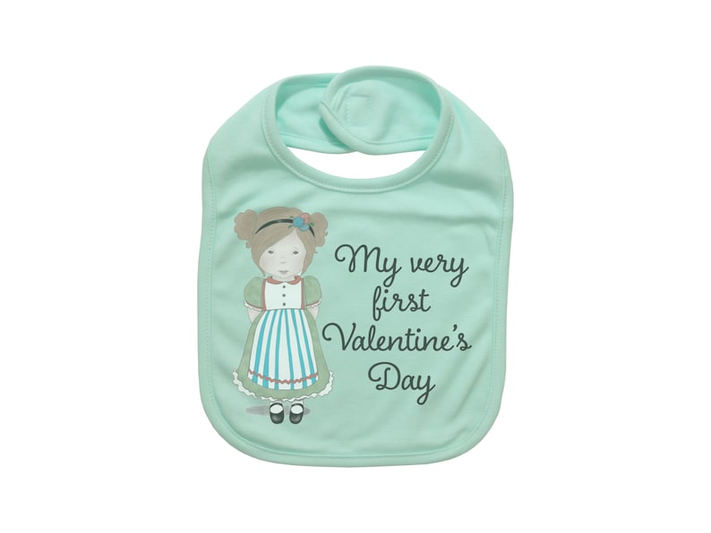 Maureen Valentine/'s Day Bib Cute Baby Bibs Baby Shower Gift My Very First Valentine/'s Day Newborn Bib Loved Bib Valentine Bib