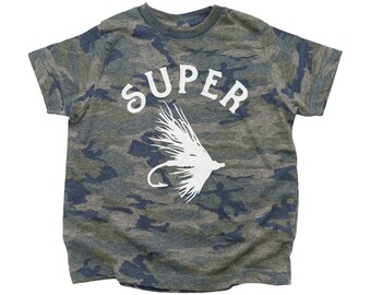 Kids Fishing Shirt, Super Fly, Fly Fishing Tee, Toddler Fishing T, Trout Fishing Apparel, Funny Kid's Apparel, Hunting And Fishing, Child's