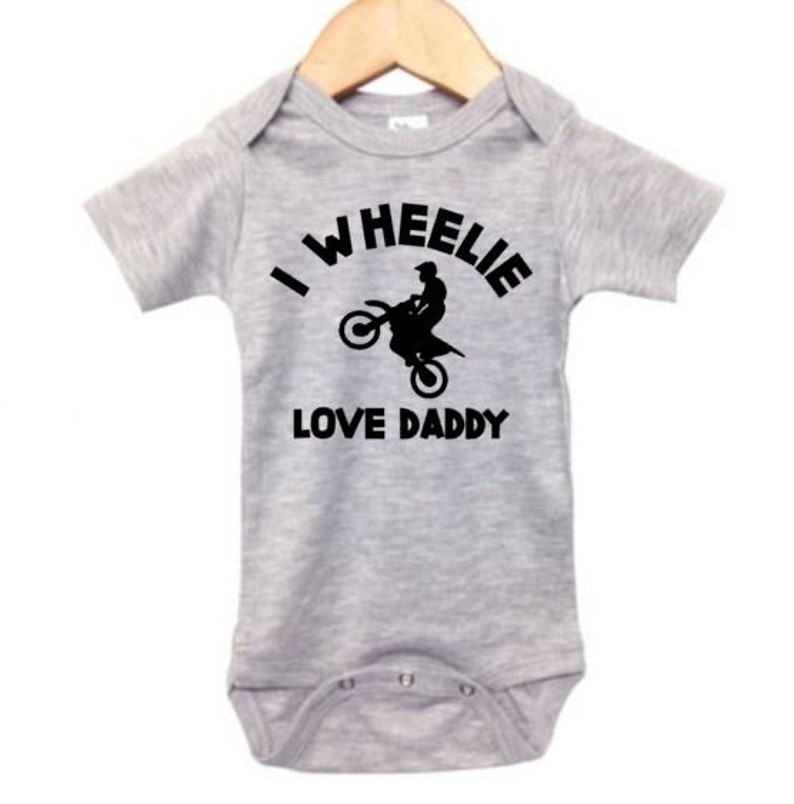 Motocross Onesie I Wheelie Love Daddy Dirt Bike Onesie Dirt Etsy
