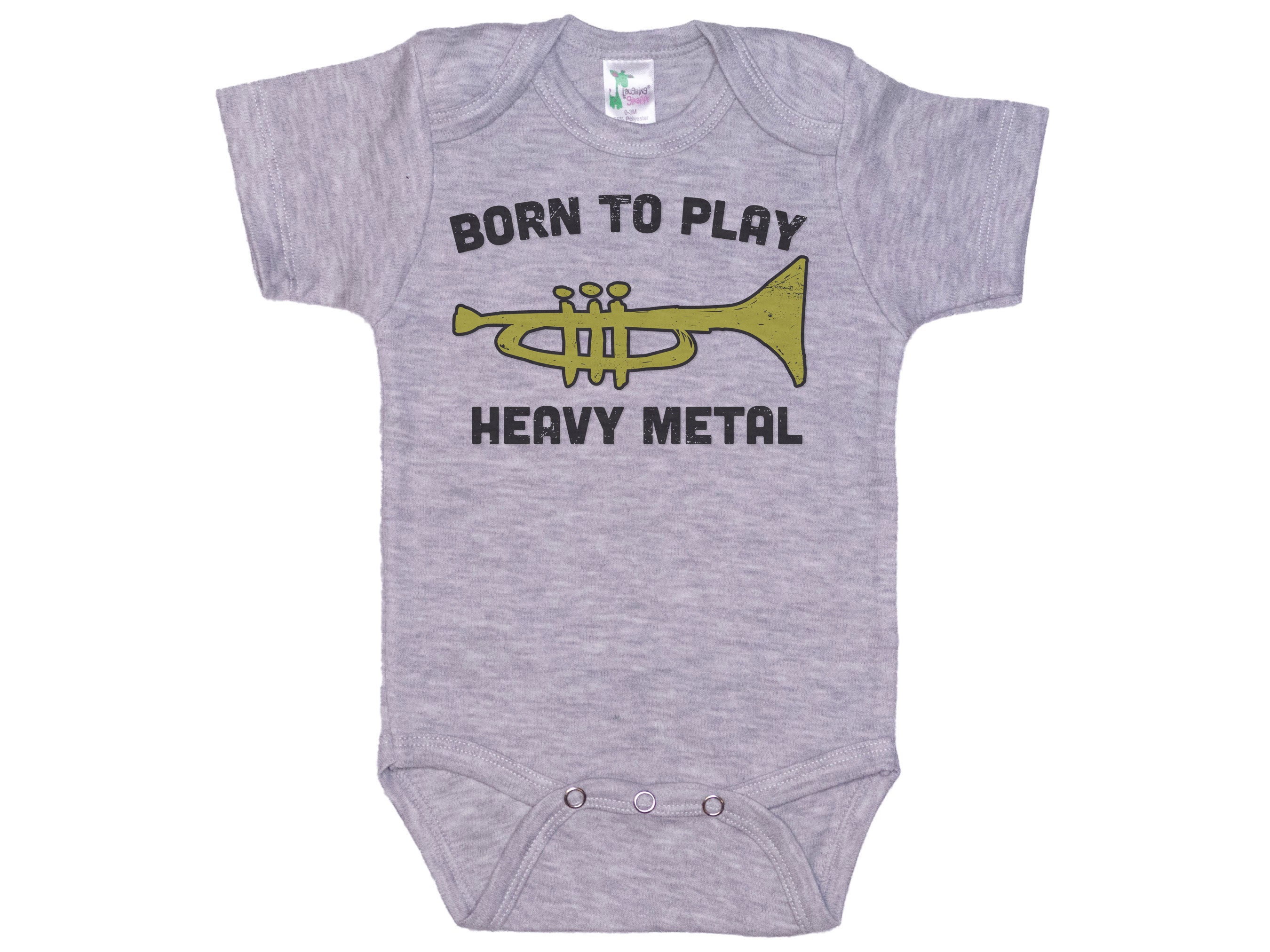 Trumpet Onesie®, Born to Play Heavy Metal, Trumpet Bodysuit