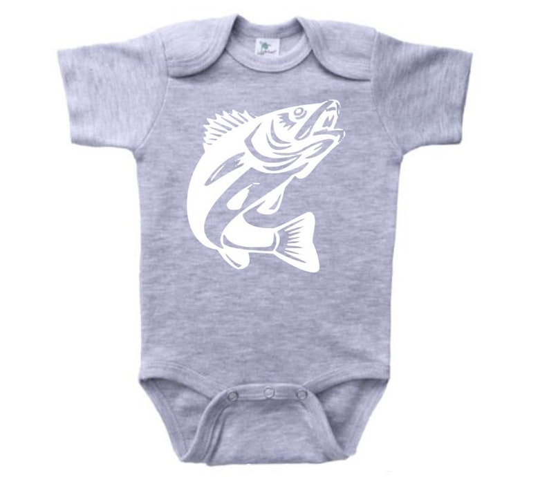 Fishing Onesie Walleye Walleye Baby Outfit Fishing Baby Etsy