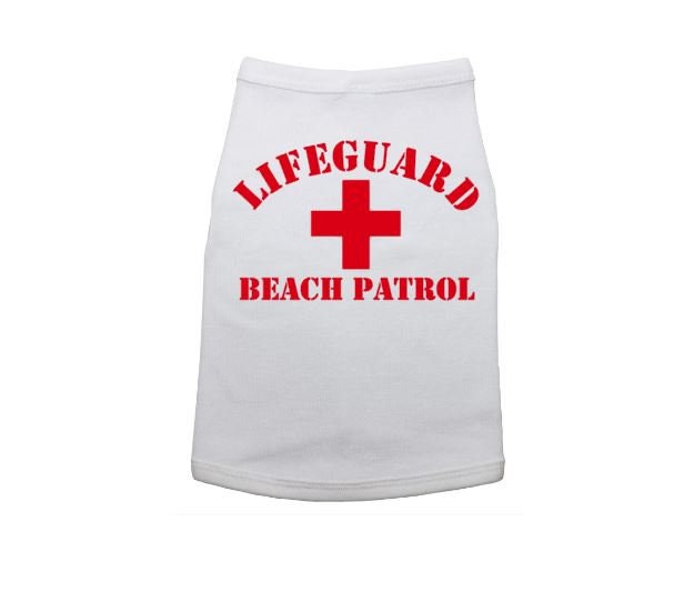 Lifeguard Dog Shirt Lifeguard Funny Dog Shirt Beach Dog Etsy