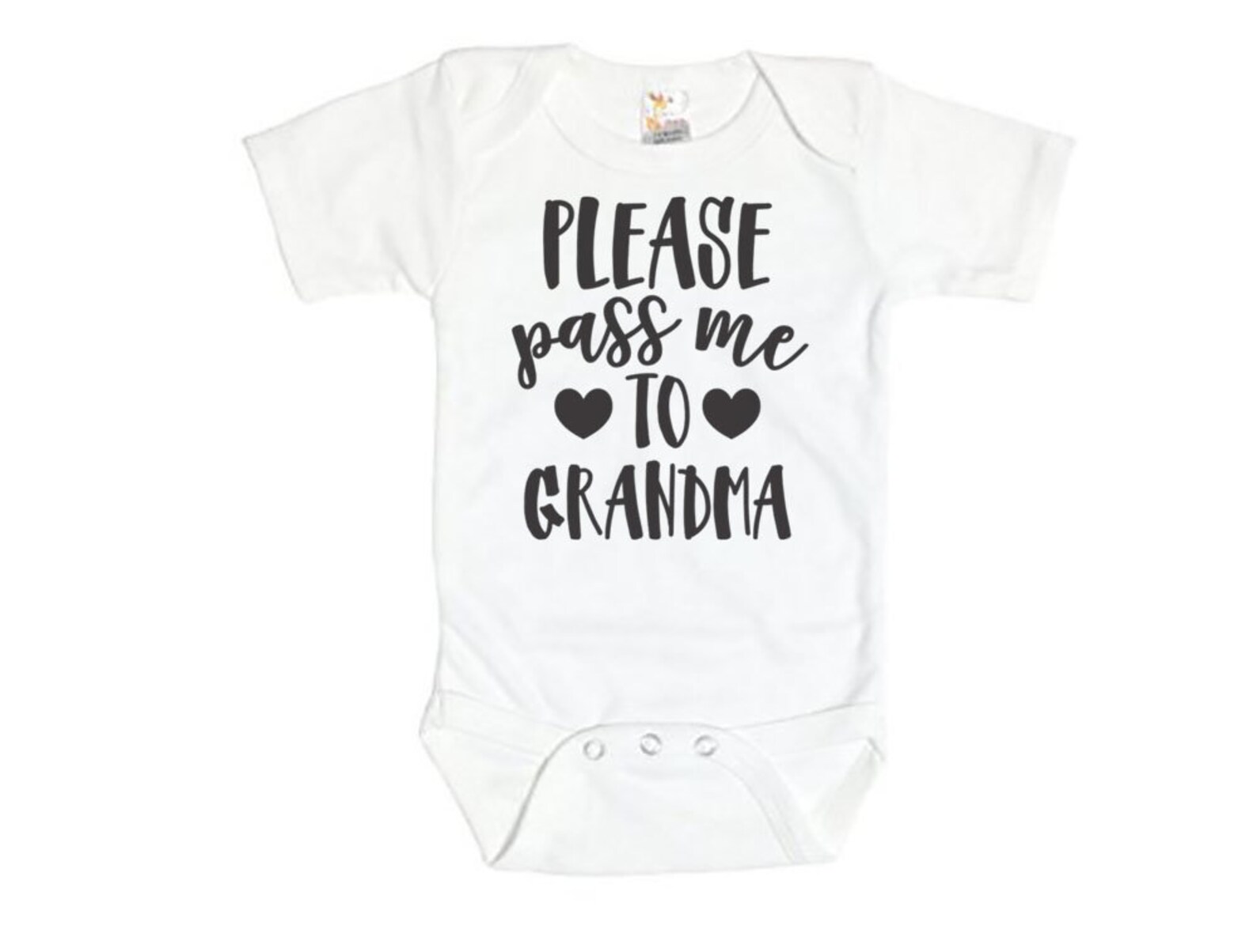 Grandma Baby Onesie Please Pass Me to Grandma Funny Newborn Etsy