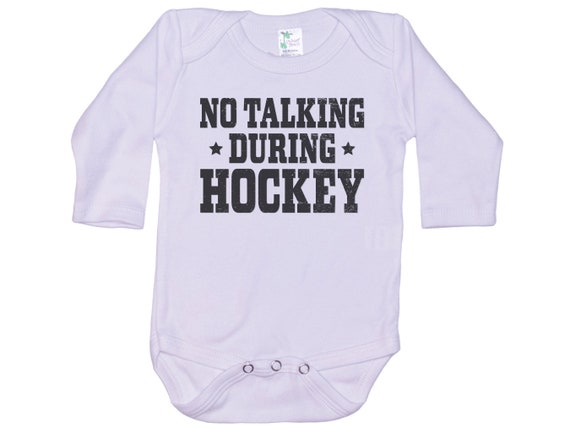 No Talky During Hockey Raglan - Bright Pink No Talky During Hockey Raglan - Bright Pink