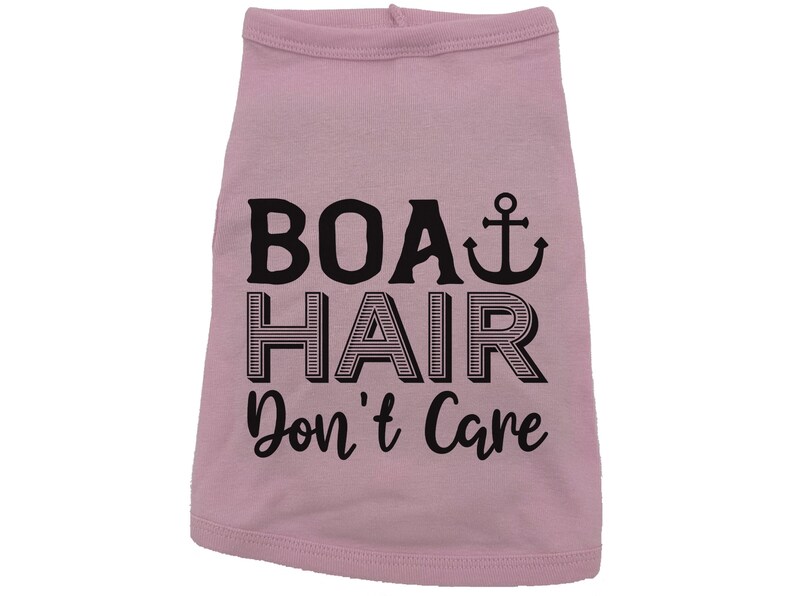 El pelo de barco no importa, camiseta divertida para perro, camiseta para perro del lago, camiseta para cachorro, lindo atuendo para perro, perro de barco, regalo para cachorro, ropa de moda para perro, pelo de barco PINK (BLACK TEXT)