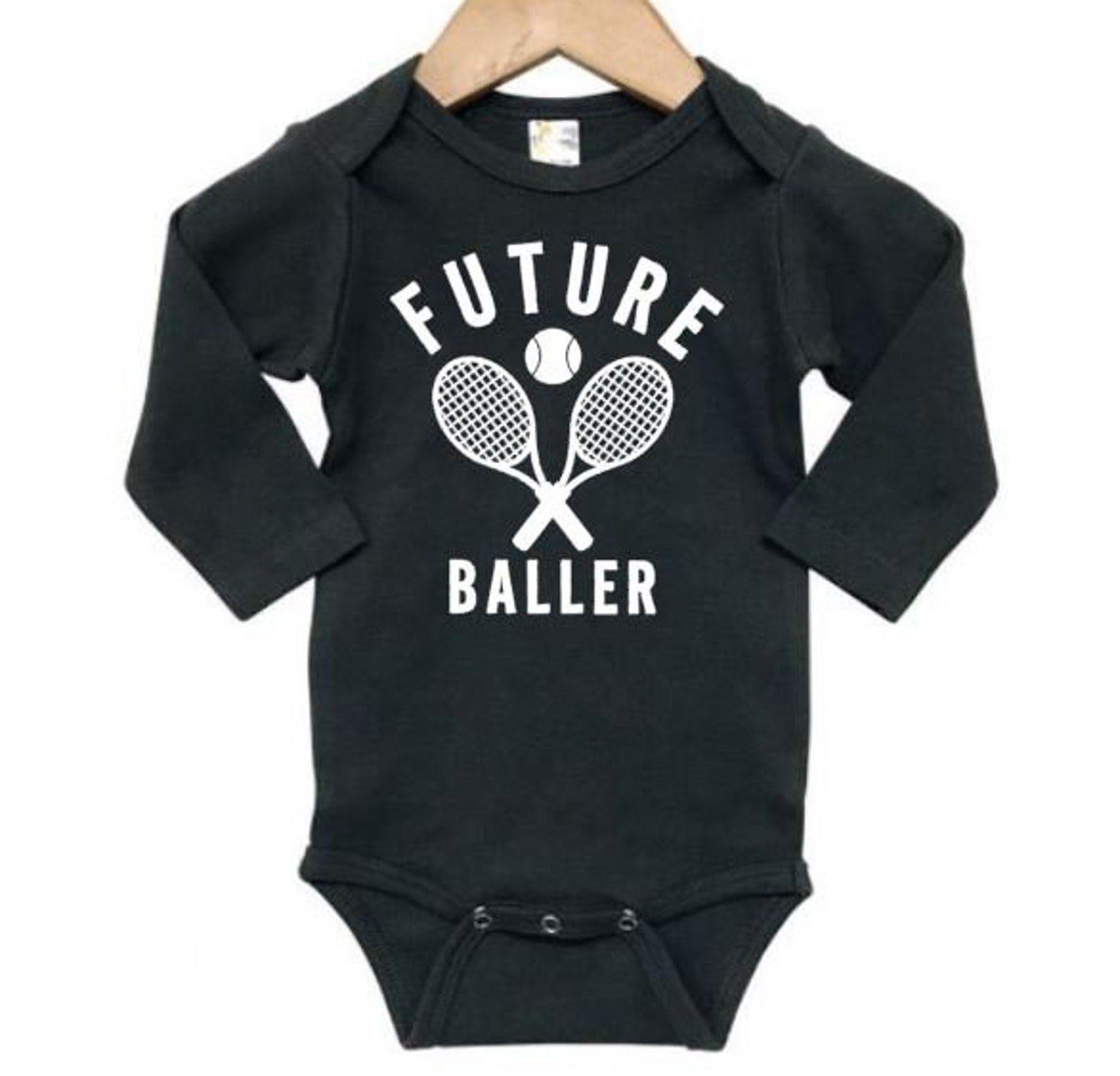 Baby Tennis Outfit Future Baller Baby Announcement Baby Etsy